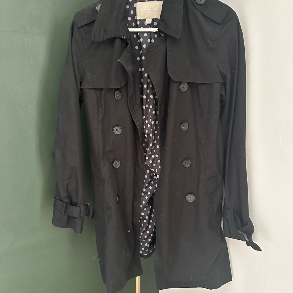 Banana Republic Black Trench Coat